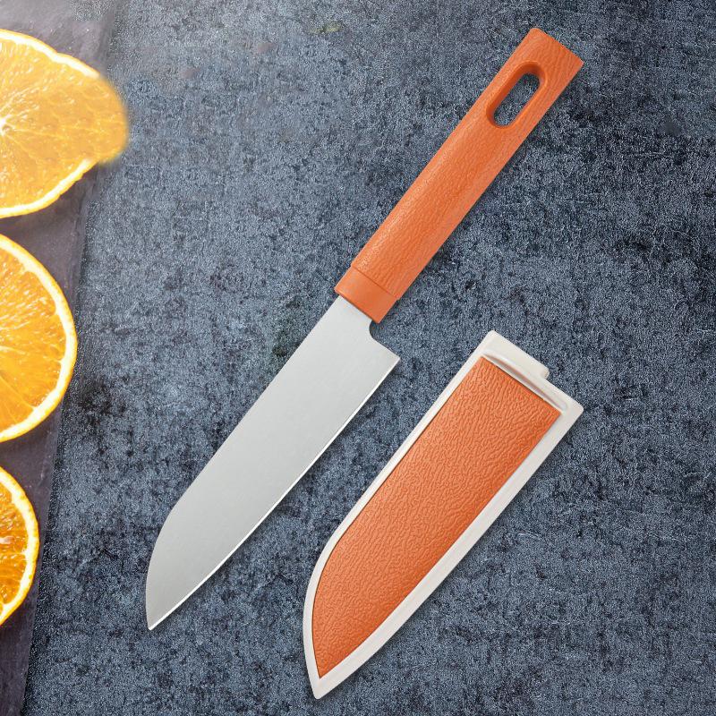 2022 Новый дизайн, креативный бытовой нож для фруктов из нержавеющей стали, пластиковая нескользящая ручка, кухонная овощечистка, желтая коробка, кухонные инструменты