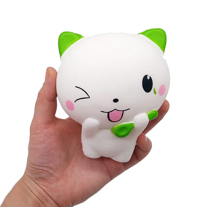 Милая кошка-игрушка для снятия стресса из материала PU-пена для офиса и домашнего декора