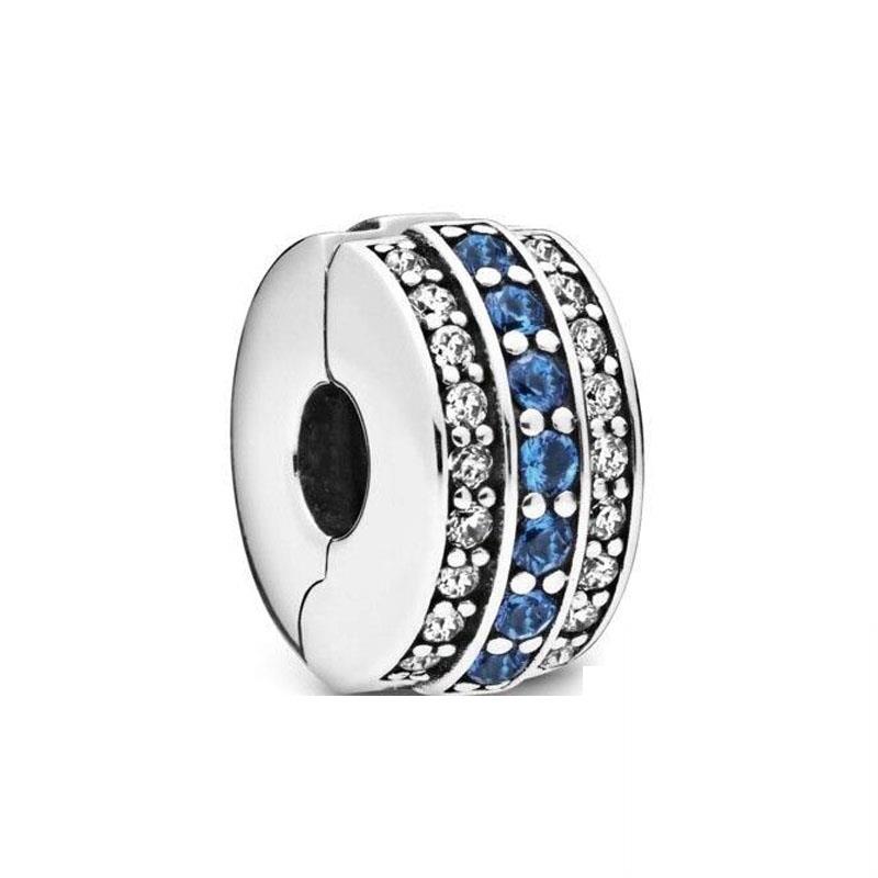 New Sparkling Pink Hearts Butterflies Sparkling Crown Clip Charm Bead Fit Original Fashion Diy Bracelet Jewelry For Women