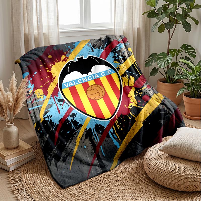 Valencia FC Soft Flannel Fleece Blanket Lightweight Cozy Warm Throw Blanket For Sofa Bed Home Decor