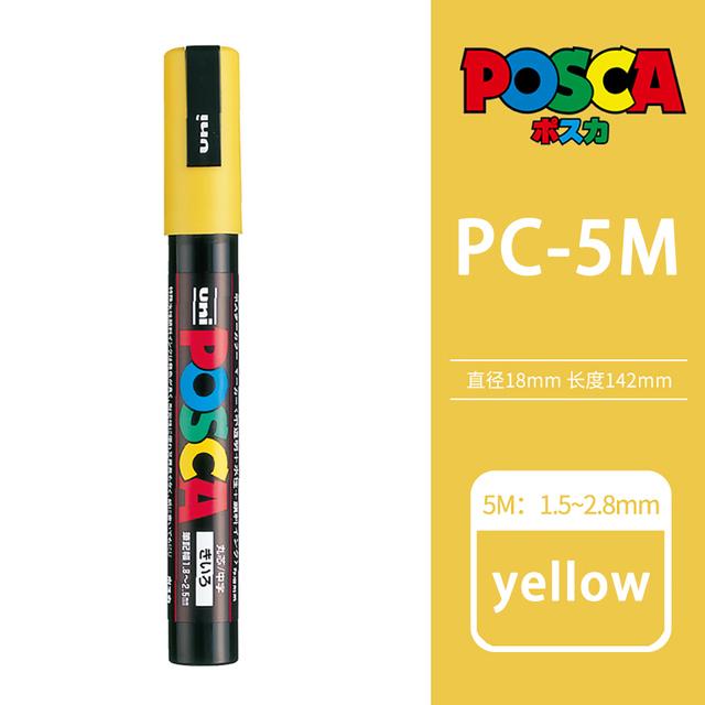 Маркер-краска Uni POSCA, 39 цветов PC-5M/44 PC-3M/36 PC-1M, Акриловые маркеры для рисования по камню, граффити, Художественные принадлежности