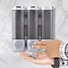 Shampoo and Conditioner Dispenser 3 Chamber Shower Soap Dispenser No Drill Shower Dispenser Wall-Mounted for Bathroom Hotel