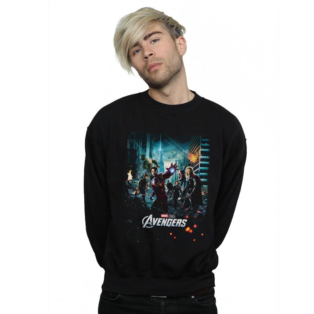 Marvel Studios Mens The Avengers Poster Sweatshirt