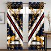 3D Modern Black And Gold Art Design Thin Sunshade Curtains Luxury Living Room Bedroom Home Decoration Custom Curtains