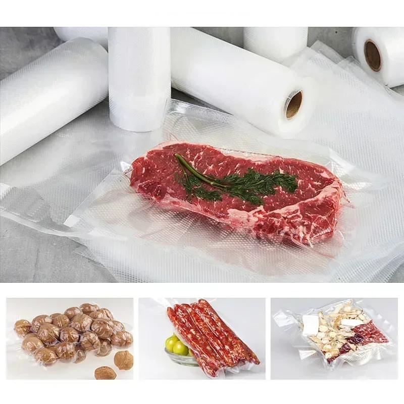 500 см вакуумный пакет для упаковки пищевых продуктов, вакуумный пакет для хранения на кухне, вакуумный пластиковый рулон для хранения пищевых продуктов