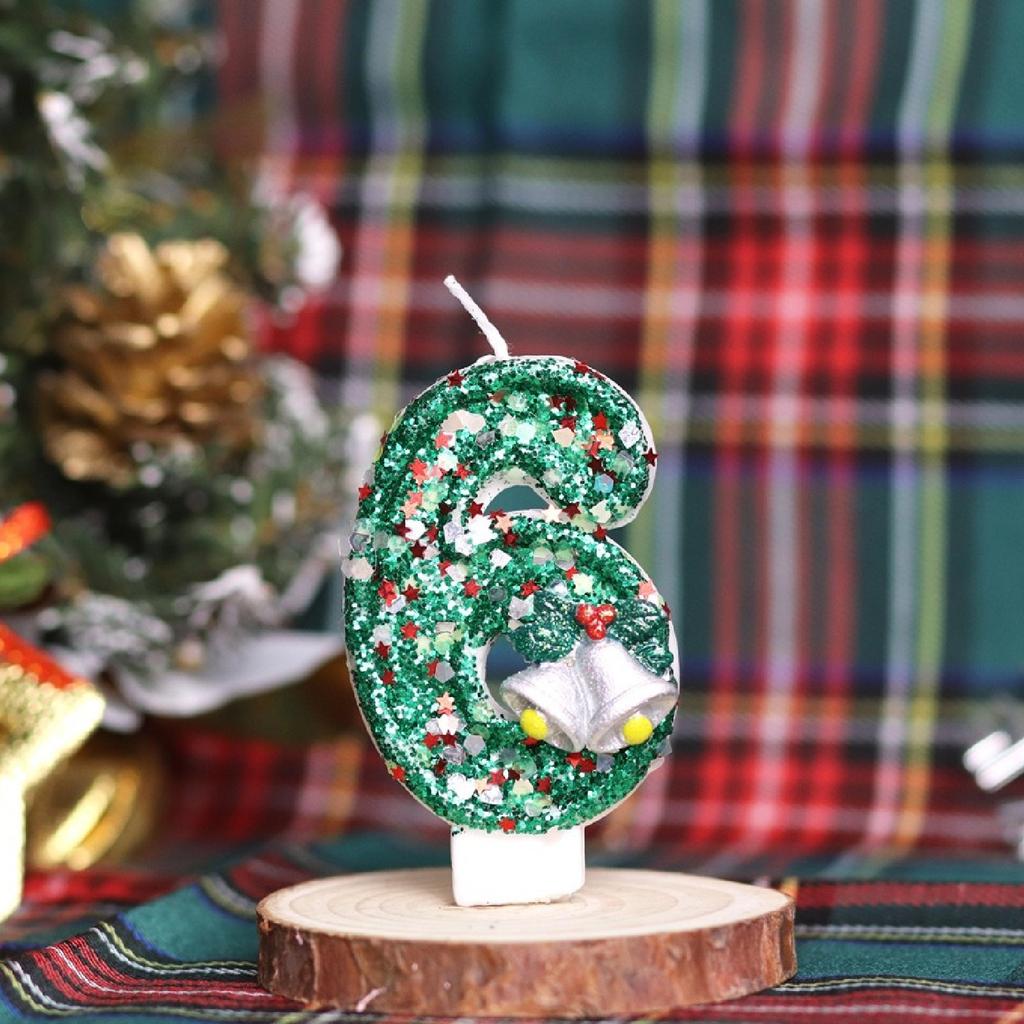 Рождественский номер День рождения Свеча Вечеринка Торт Украшение Подарок на день рождения Санта-Клаус