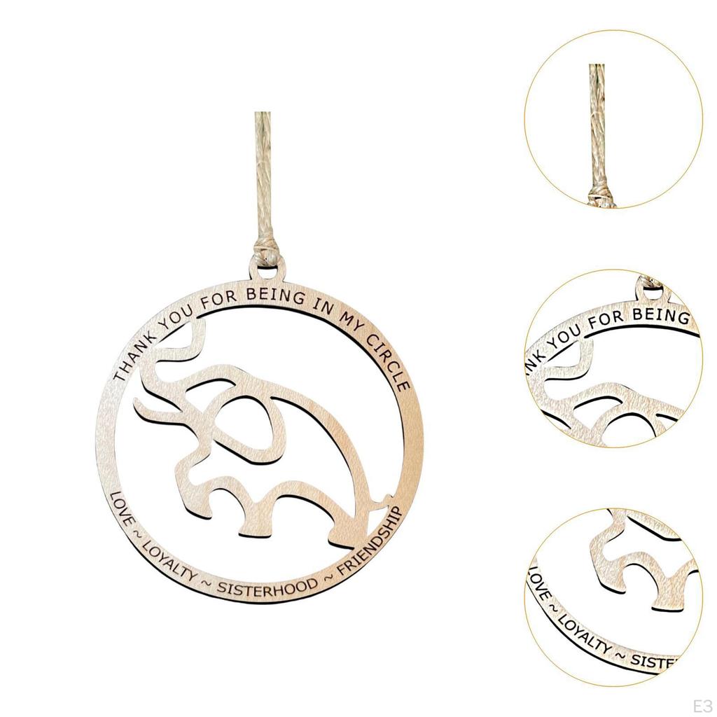 Слон деревянный автомобиль подвесной орнамент зеркало подвеска универсальный деревянный знак табличка на Рождество