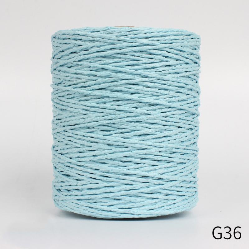 280M/Roll Cushion Baskets Knitting Material Hat HandBag Colorful Threads For Summer Hand Knit Crochet Natural Raffia Straw Yarn