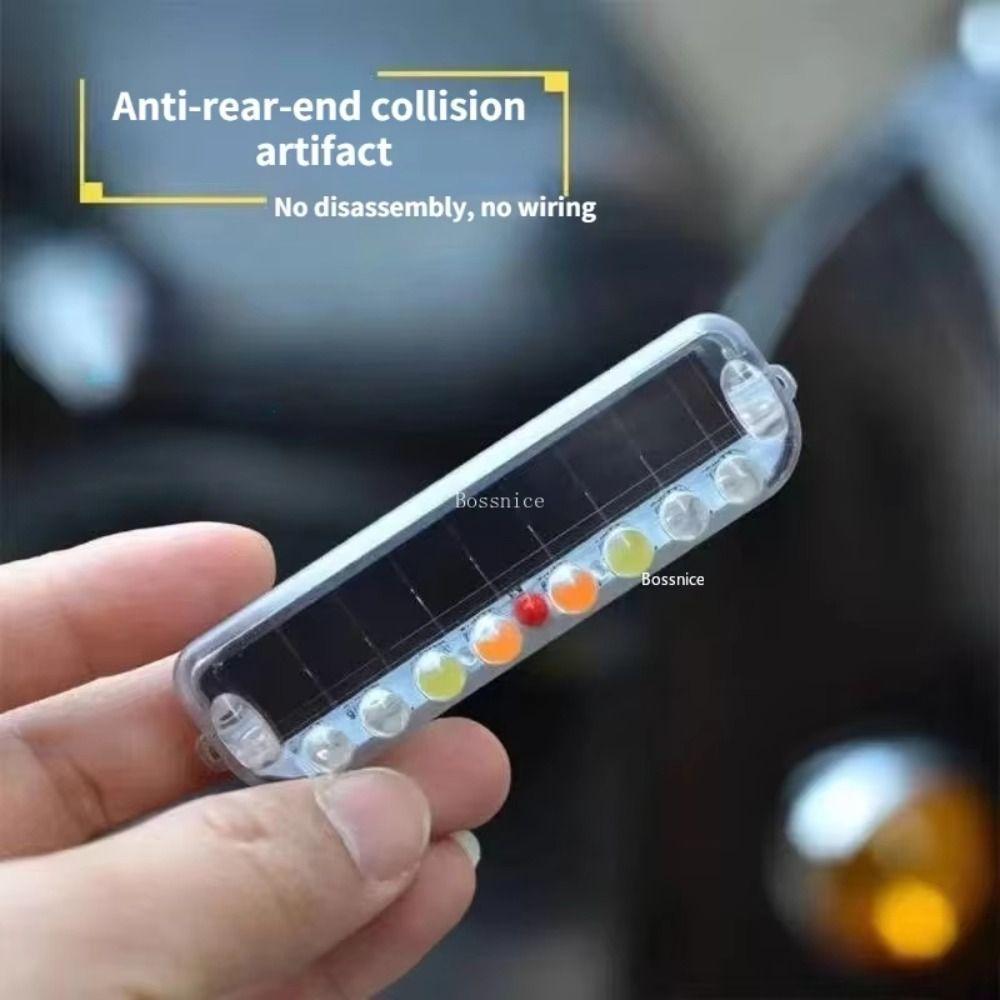 Solar Powered LED Strobe Warning Light Colorful Auto Emergency Lamp Motorcycles
