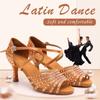 Модные женские туфли для латинских танцев для девочек, туфли для бальных танцев танго и сальсы со стразами на каблуке 7 см