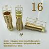Для 10мм-34мм Мебельная Латунная Наконечник для Трости/Костыля с Противоскользящей Резиной 1 шт