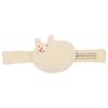 Y-1066 Pompkins BABY 100% Cotton Wrist Rattle [Rabbit, Bear, and Dog Series] Made In Japan (Rabbit (Natural))