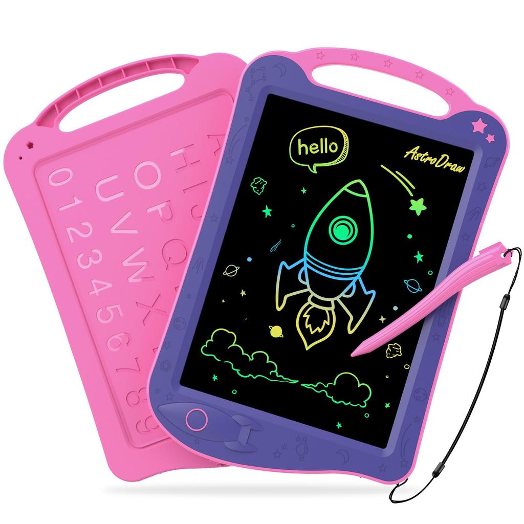 HOMESTEC AstroDraw Drawing Colorful Reusable and Early Educational Birthday Gift for Girls and Boys Ages and Board, High-Brightness Screen, Erasable,