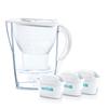 Brita Marella Water Filter, 1.15L Filter Capacity, 2.4L Total Capacity, Includes 3 Maxtra Plus Cartridges [Official Japanese Product]