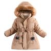 Kuhvvse Down Jacket with Fleece Lining and Detachable Long Down Jacket for and Cute and Stylish Winter Sizes and 150 Kids' Hood, Girls, Windproof,