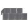 WPC Fence Set - VIDAXL - 1311x186 Cm - Grey - 72 Panels - Rot-Resistant