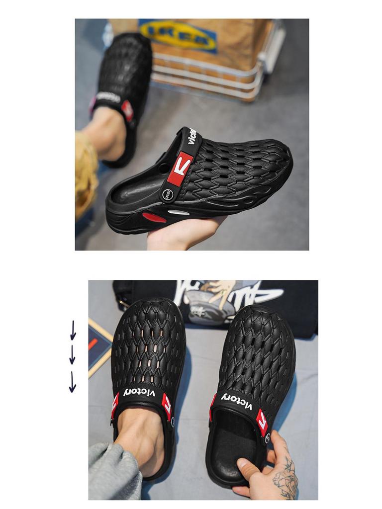 Casual Thick-Soled Non-Slip Beach Sandals - Large Size, Wear-Resistant, Summer Outdoor Slippers.