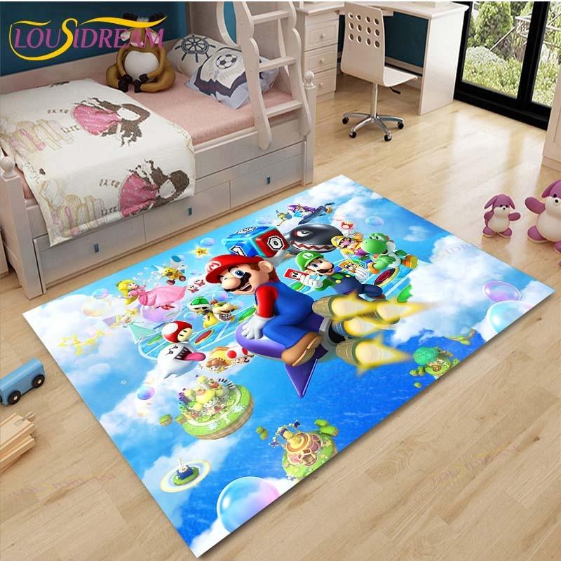Ковер Mario Bros Аниме Ковер для гостиной Спальни Прикроватный Коврик Японская Кабинет Коврик под Компьютерный Стул Домашний Модный Коврик для Пола Ковер