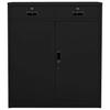 vidaXL Büroschrank Schwarz 90x40x102 cm Stahl