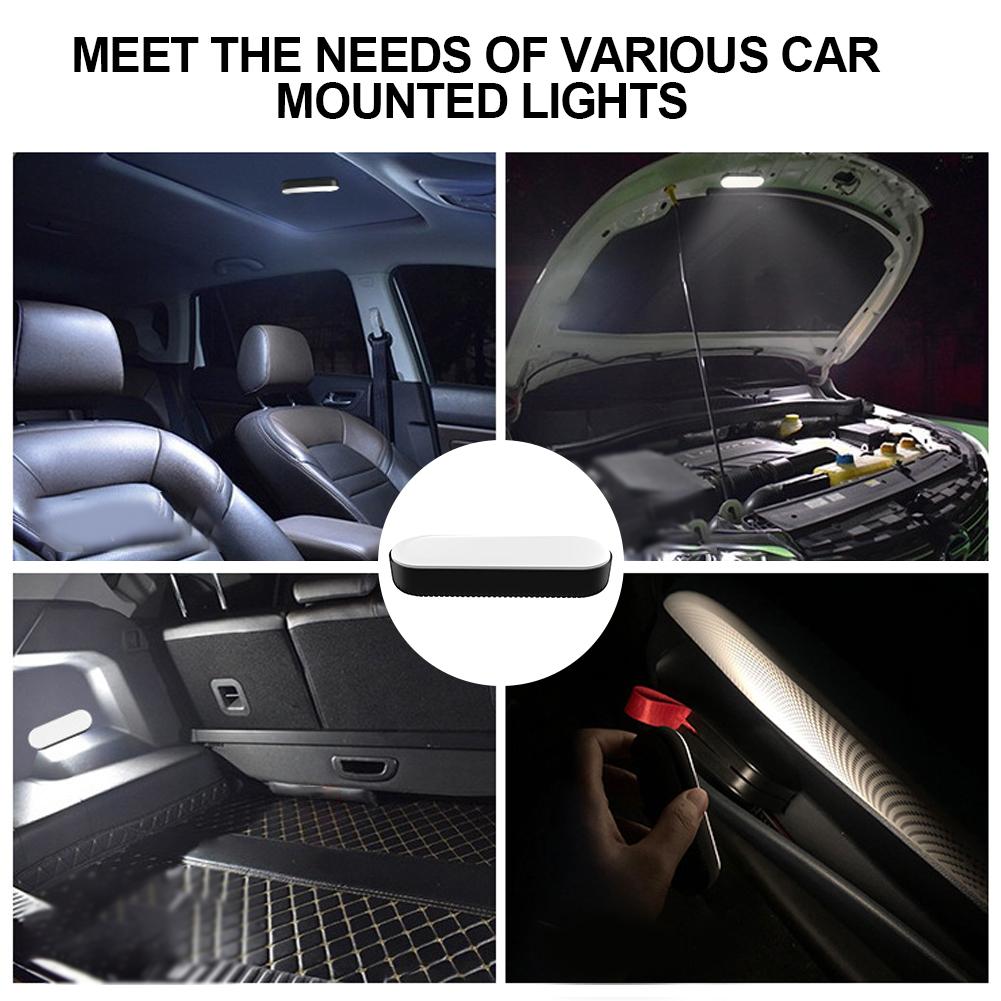 Автомобильный светодиодный светильник для чтения, перезаряжаемый беспроводной, магнитный, атмосферный, автомобильный ночник, потолочный светильник для салона автомобиля