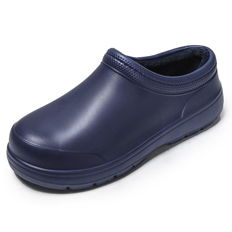 Мужская рабочая обувь для повара, нескользящие повседневные лоферы большого размера, водонепроницаемая и маслостойкая обувь на плоской подошве, обувь для ресторанов, уличные непромокаемые сапоги