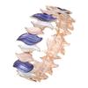 Luxury new color painting oil geometric leaf elastic bracelet, fashionable and simple women's versatile leaf bracelet