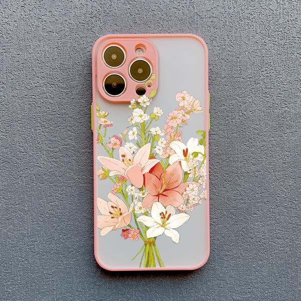 Дизайн чехла для телефона с букетом цветов и листьев Для iPhone 15 14 13 12 11 Pro Max Plus Mini 7 8 Plus SE X XR XS Роскошная защитная крышка