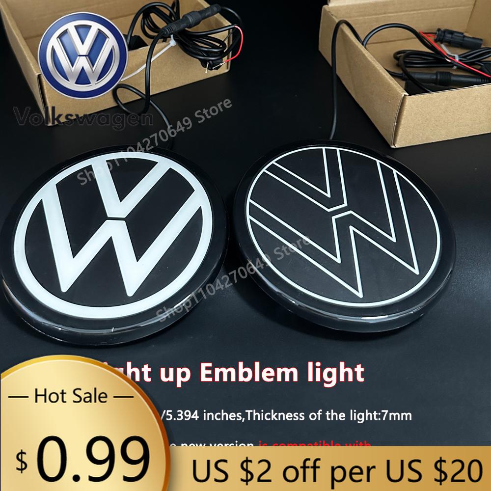Для VW Volkswagen Jetta MK5 Golf VW Светящийся значок свет для GOlf7/7.5/8/passat/Jetta/polo/Taos/Touran/T-Roc/T-CRoss/Arteon