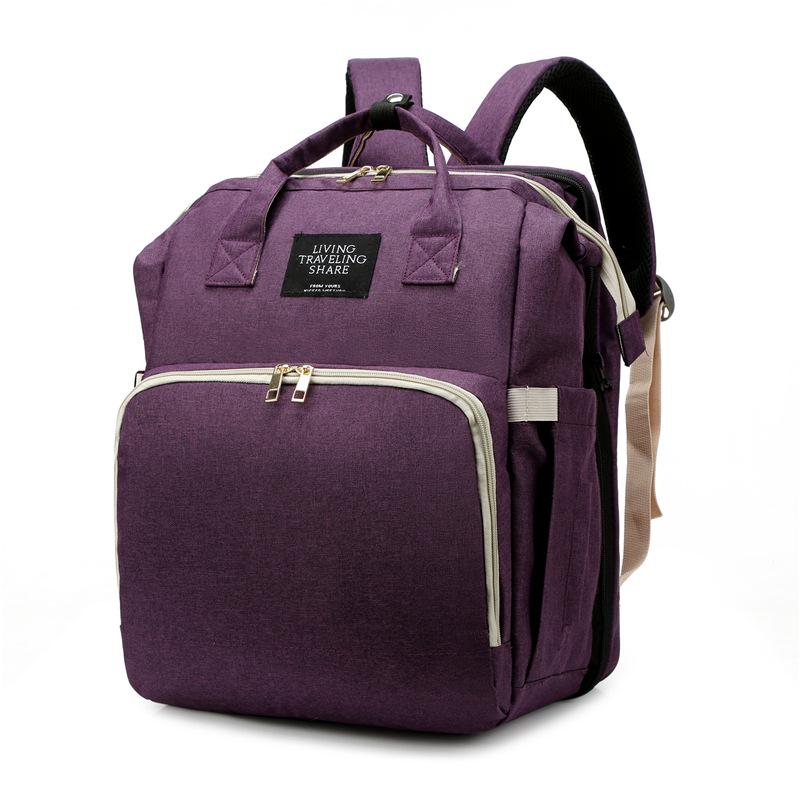 Multifunctional Diaper Backpack & Folding Baby Bed Combo - Stylish 2020 Design for Moms