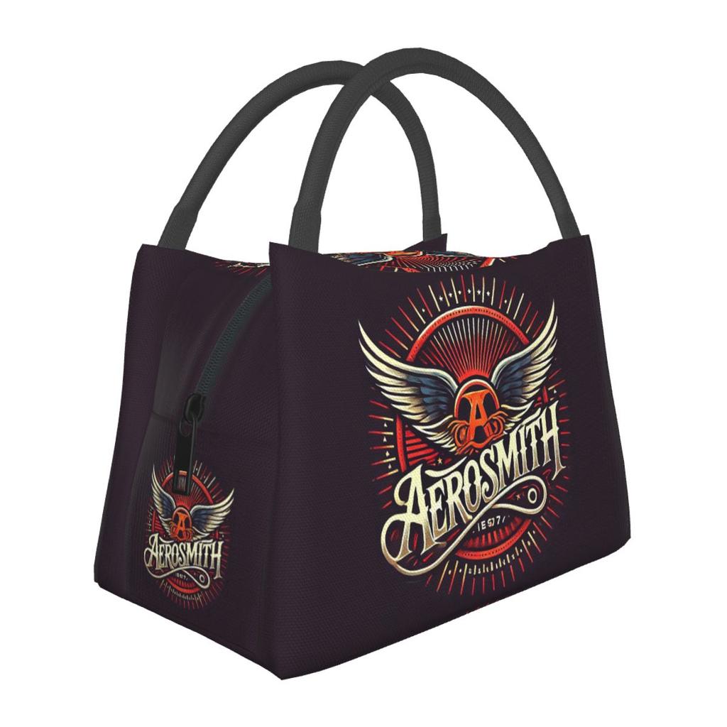 Rock Aerosmith Группа Изолированная Сумка-ланч для Женщин Хранение Bento Пищевые Контейнеры Портативный Контейнер Охлаждающая Термосумка-ланч Сумка