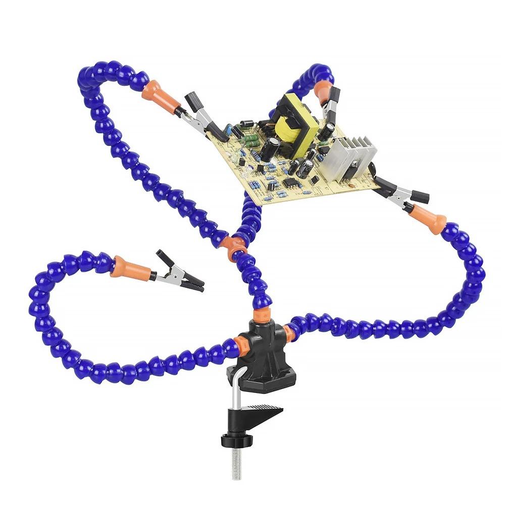 3/4/5 Arms Soldering Table Clip Black/Blue Soldering Stand Compact Soldering Helping Hand Tool