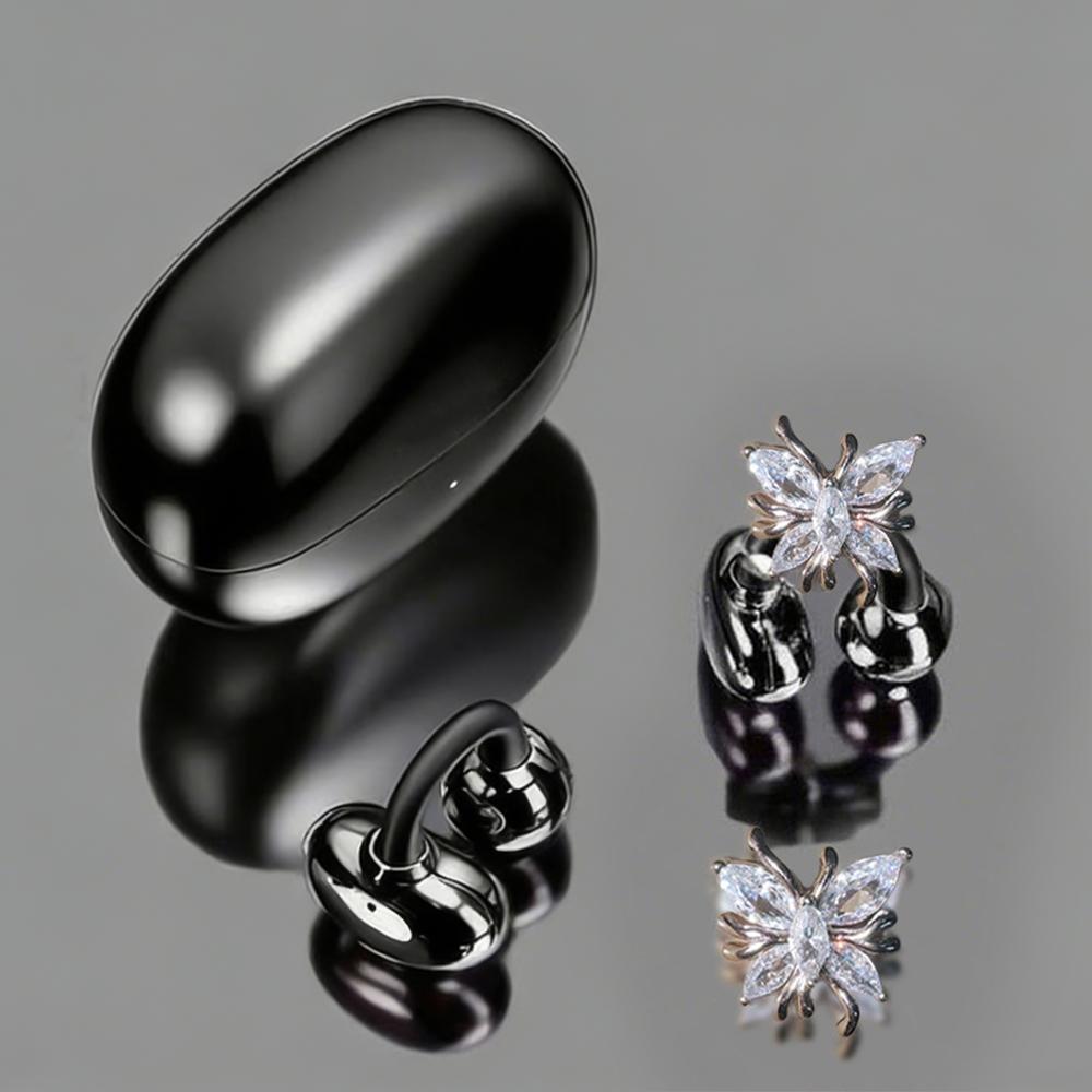 Беспроводные наушники-клипсы Bluetooth 5.6 с открытым ухом, стереонаушники-каффы в виде бабочки для спорта, активного отдыха, путешествий, модный подарок для женщин