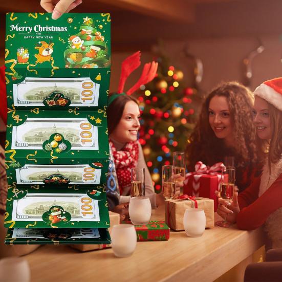 Рождественские конверты для денежных подарков 6 отделений держатель для денежных подарочных карт для наличных DIY праздничный сюрприз денежный конверт для рождественских принадлежностей для вечеринок