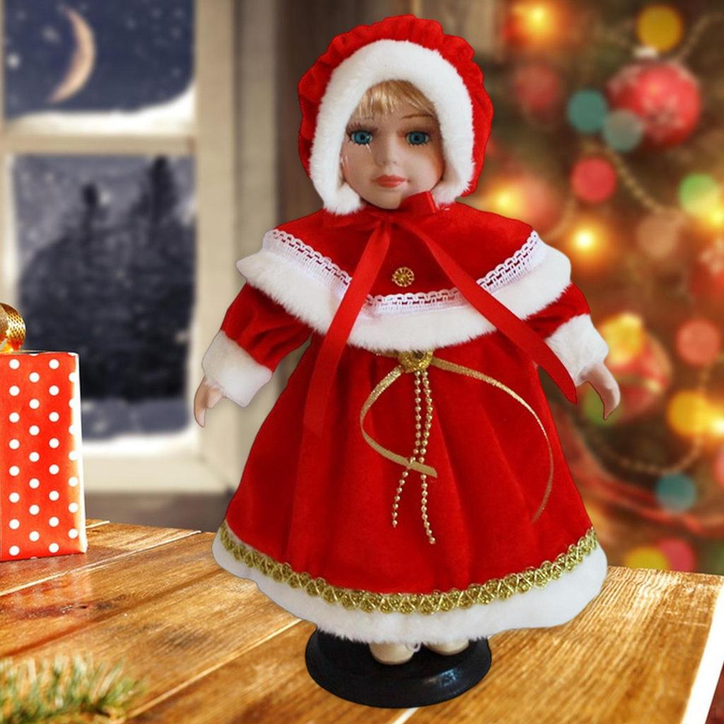 Porcelain Doll Ceramic In Outfit Beautifully Crafted with Hat Makeup Face Collectible