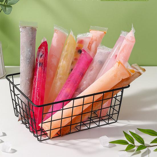 100 шт. DIY Пакеты для эскимо с воронкой, застежкой-молнией, пищевой ПП, формы для ледяных эскимо, легкое наполнение, пакеты для заморозки молочных коктейлей, для сока, йогурта