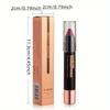 2 In 1 Shiny Metal Lipstick Eyeshadow Pen Pearlescent Eyeshadow Lip Liner Dual Purpose Crayon Long Lasting Lipstick Crayon Lip Makeup Eye Makeup