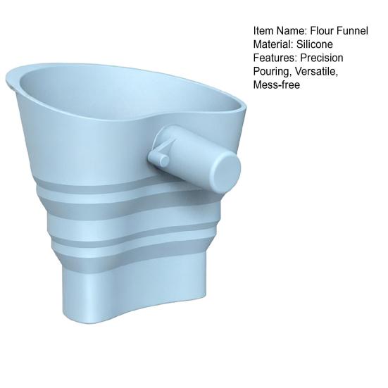 Силиконовая воронка для муки Yousheng для миксера KitchenAid 5-qt, гибкая складная воронка для наливания без брызг с носиком, расположенным под углом 30 градусов, профессиональный инструмент