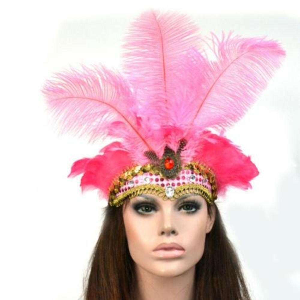 Kids Peacock Indian Hair Accessories Feather Headdress Halloween Carnival Hair Band