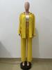 Y6020 Women's European & American Casual Two-Piece Set: Long-Sleeved Shirt & Straight Pants for Spring & Autumn 2024