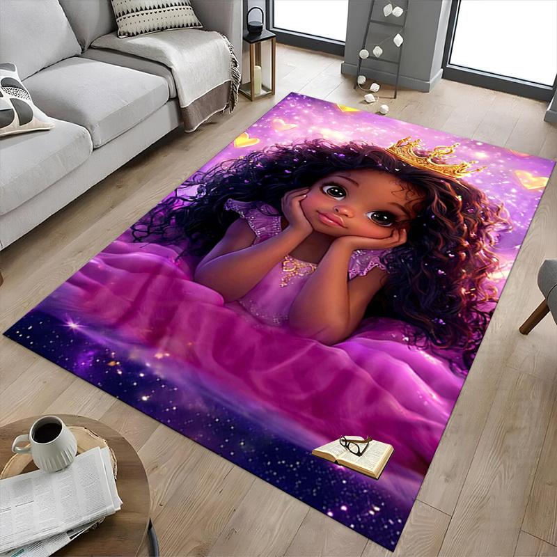 1PC Princess Crown Non-Slip Floor carpet, Office, family, bedroom, Studio - Large Area Rug, Decorative Mat, Longlasting Material-C0451