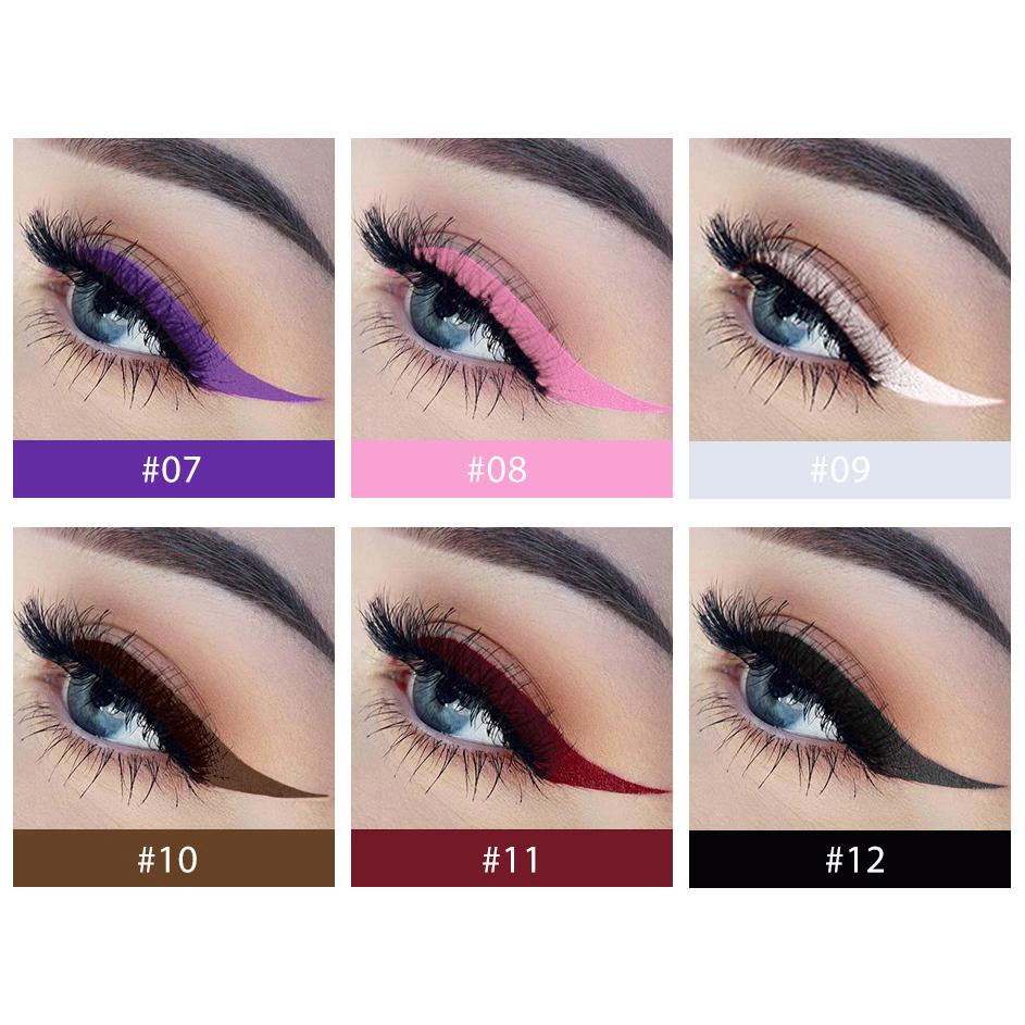 HANDAIYAN 12 цветов водостойкая подводка для глаз гель-карандаш красочный белый желтый синий коричневый карандаш для глаз долговечный макияж