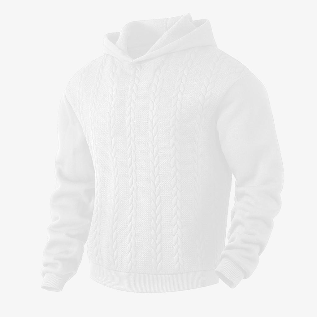 Мужское худи однотонное повседневное модное с длинным рукавом пуловер толстовка