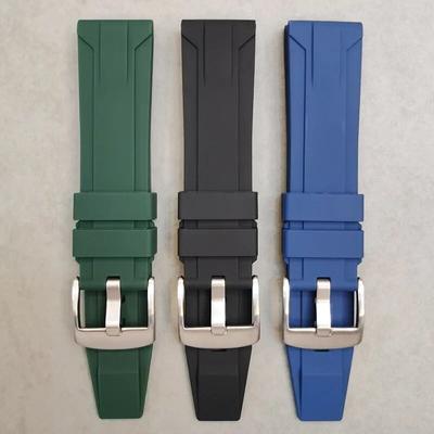 Универсальный резиновый ремешок 22/24/26 мм, пряжка из нержавеющей стали, мужской мягкий спортивный водостойкий силиконовый сменный ремешок для часов, аксессуары