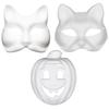 Face Cushion DIY Painting Set White Masquerade Fox Cat Pumpkin Face Cushion Costume Props for Cosplay Halloween Dance Party