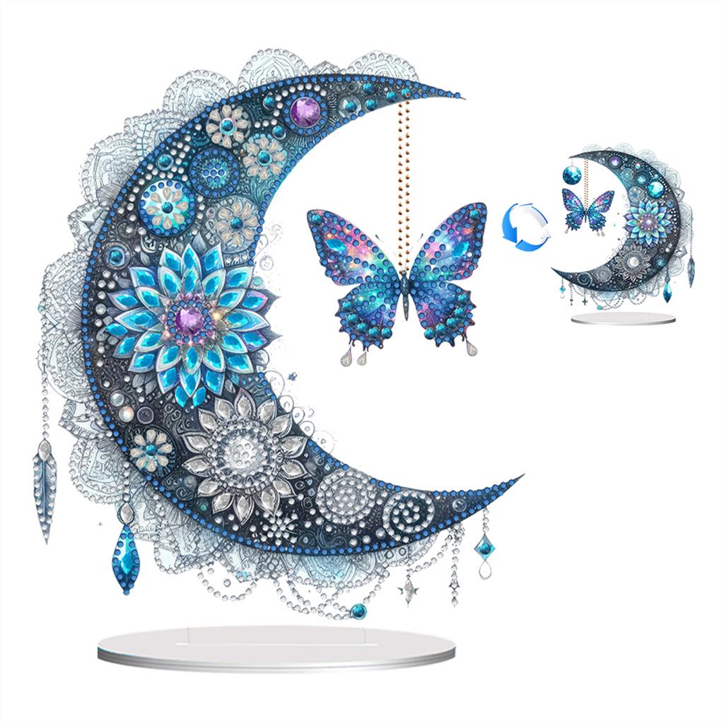 Acrylic 2D/Flat DIY Diamond Painting Desktop Ornaments Kit Diamond Painting Desktop Decorations for Home Office Desktop Decor