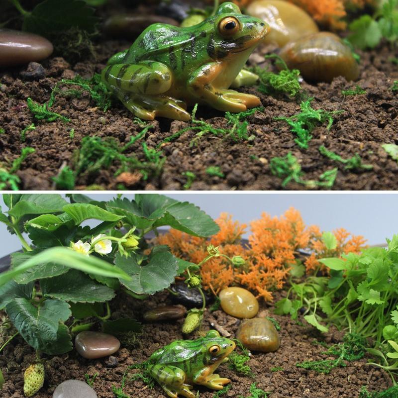 Horticultural Succulent Micro Landscape Frog Ornament, Resin Simulation Crafts, Car Interior Decoration Baking And Landscaping Accessories