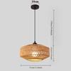 Chinese Retro Handmade Wicker Chandelier Ceiling Light Wabi-sabi Rattan Pendant Lights for Restaurant Bedroom Teahouse Study E27