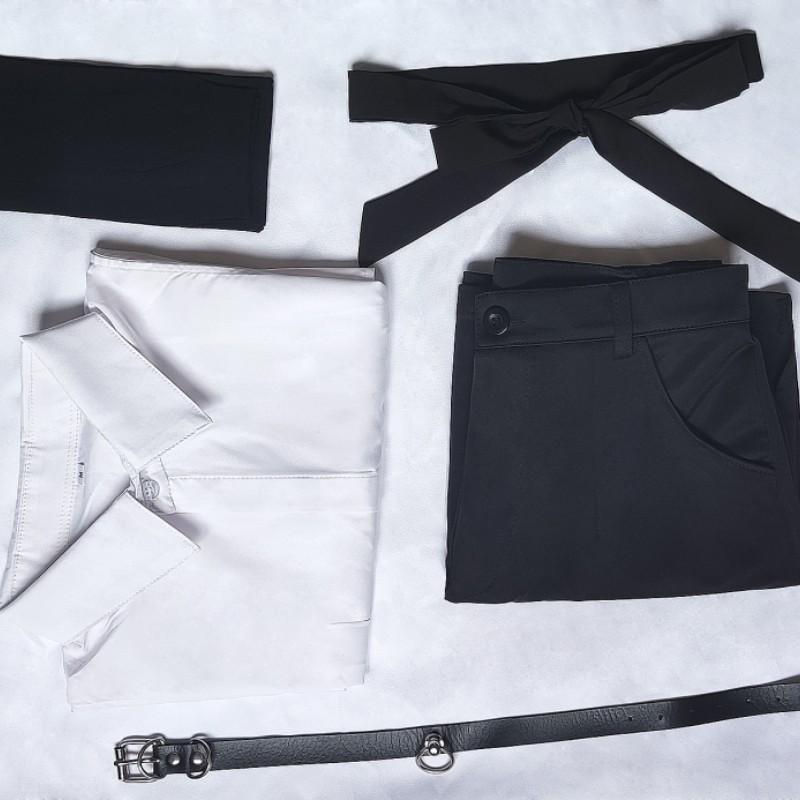 Аниме Бензопила Человек Макима Ангел Дьявол Косплей Длинный Парик Черная Рубашка Брюки Пальто Костюм Хэллоуин Рождественская Вечеринка Костюмы