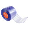 Clear PVC Strip Curtain, 30.8 m Length x 30.5 cm Width, Ribbed Plastic Door Strip Bulk Roll, Walk in Freezer Cooler Curtain Strips for Doorways of