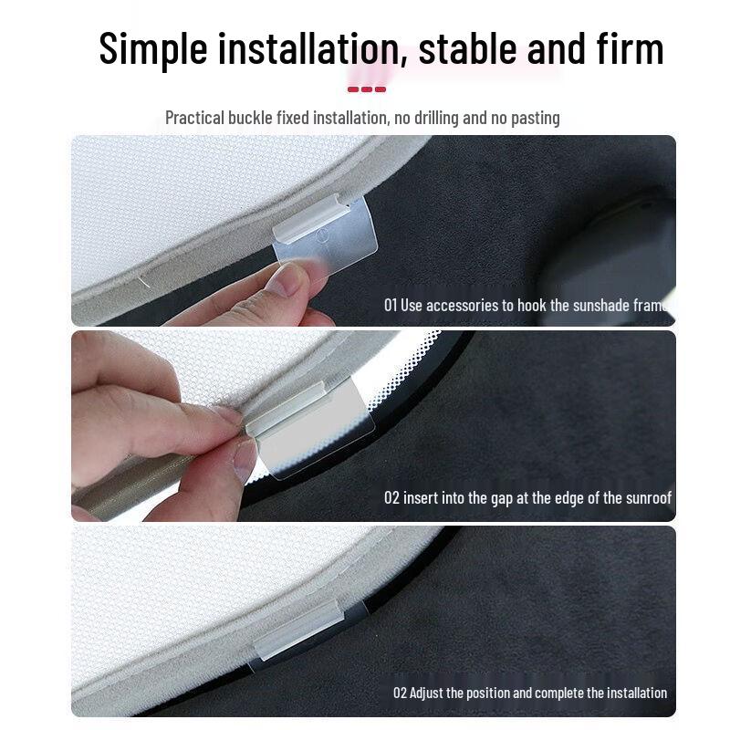 Leapmotor C01 Передний и задний люк Двухсекционная сетка-шторка от солнца с серебристым покрытием и теплоизоляцией